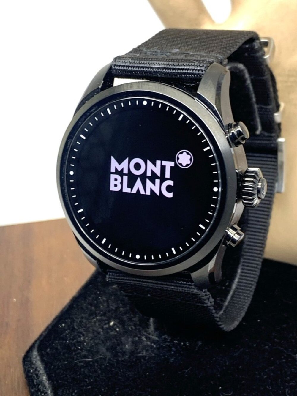 Montblanc Summit 2 Men's Watch Smartwatch Black Steel Case Nylon Strap 42mm